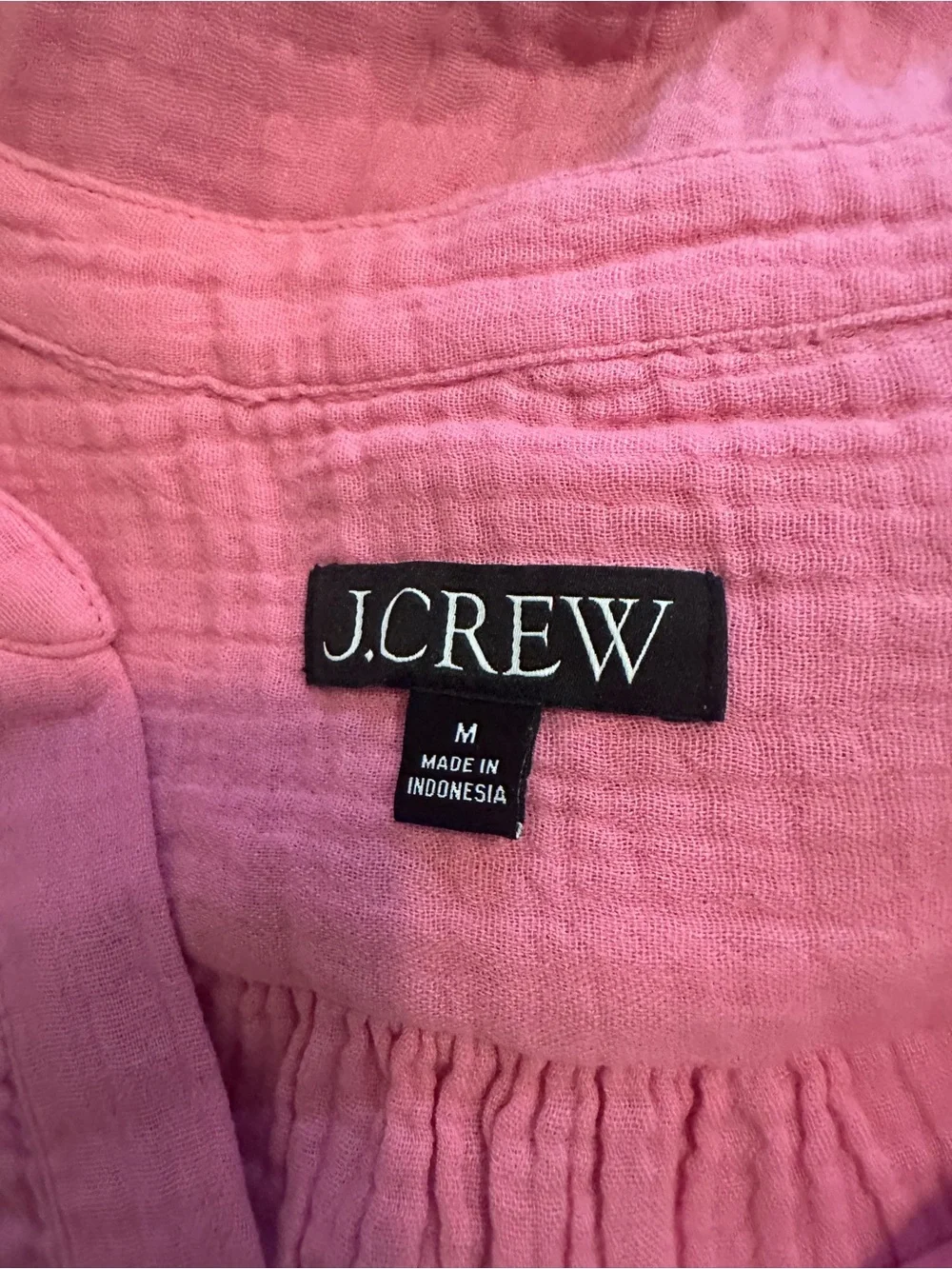 J. Crew V-Neck Soft Double-Gauze Popover Top M